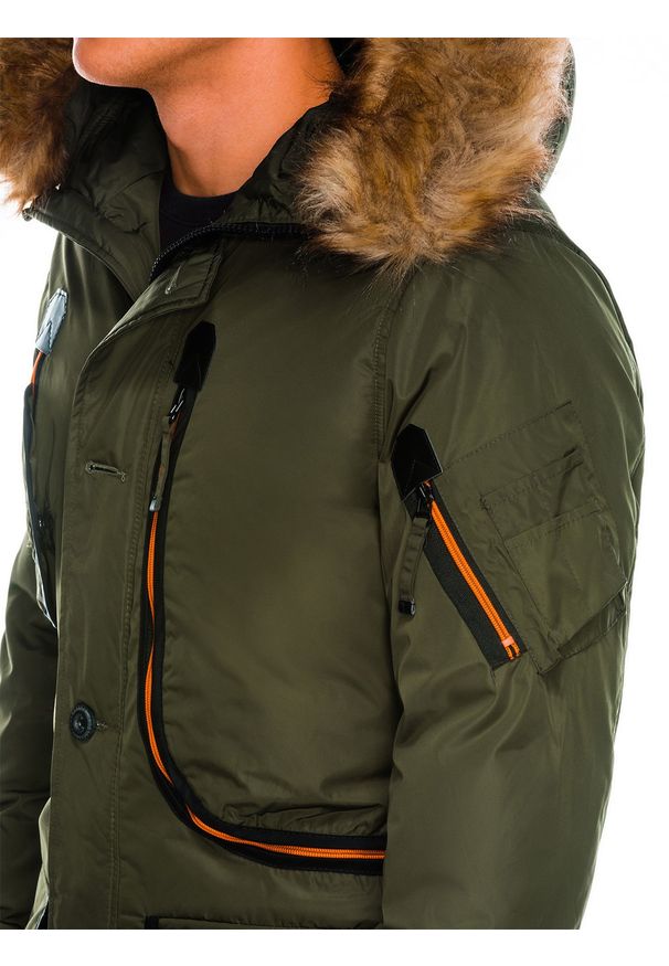 Brązowa kurtka Ombre Clothing na zimę