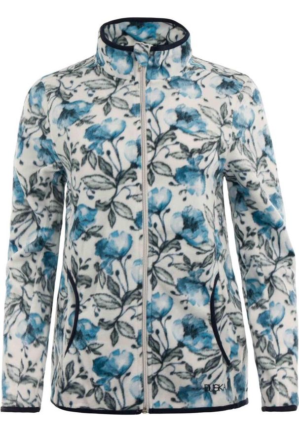 GLENMUIR - Glemo Bluza damska Sindy – mikropolar, kaptur i zamek, M. Typ kołnierza: kaptur. Kolor: wielokolorowy, niebieski, szary