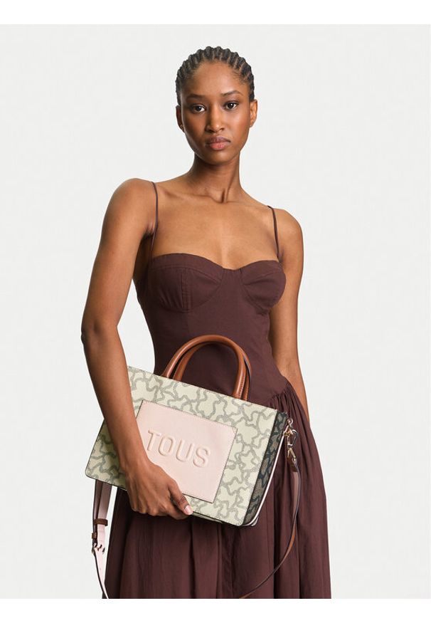 Tous - TOUS Torebka Amaya Kaos Icon 2002188201 Beżowy. Kolor: beżowy. Materiał: skórzane