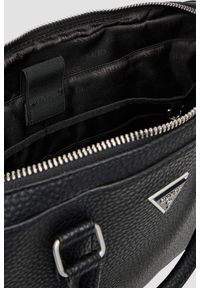 Guess - GUESS Czarna aktówka męska Torino Briefcase. Kolor: czarny. Materiał: materiał. Styl: elegancki #4