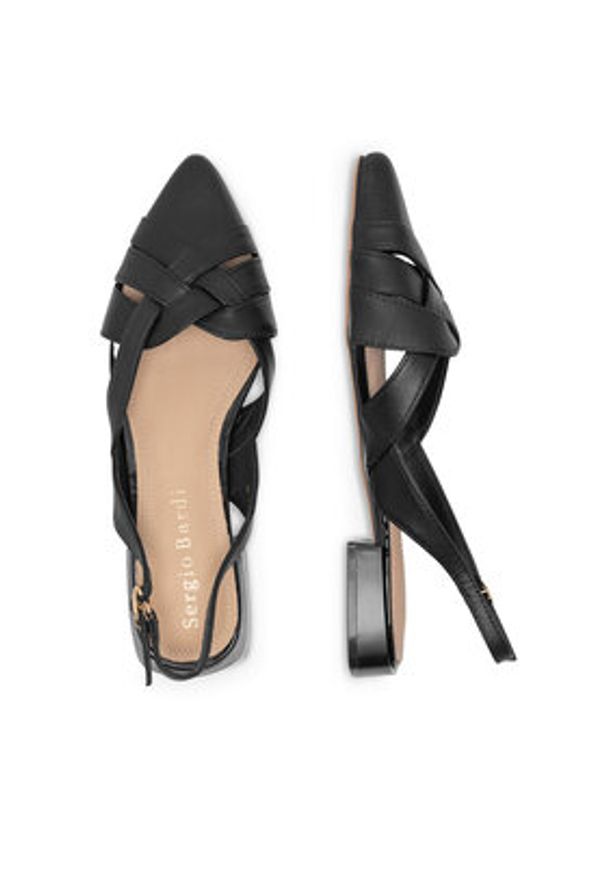 Sergio Bardi Baleriny WYL3476-1Z-SB Czarny. Kolor: czarny. Materiał: skóra