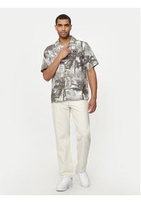 Converse Koszula M Aop Resort Shirt 10026435-A01 Czarny Regular Fit. Kolor: czarny. Materiał: bawełna