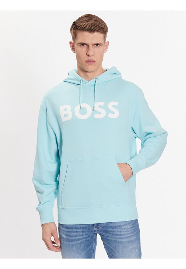 BOSS - Boss Bluza 50487134 Niebieski Regular Fit. Kolor: niebieski