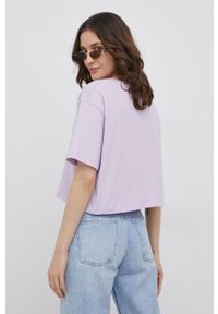 OCAY T-shirt bawełniany kolor fioletowy. Kolor: fioletowy. Materiał: bawełna. Wzór: nadruk #2
