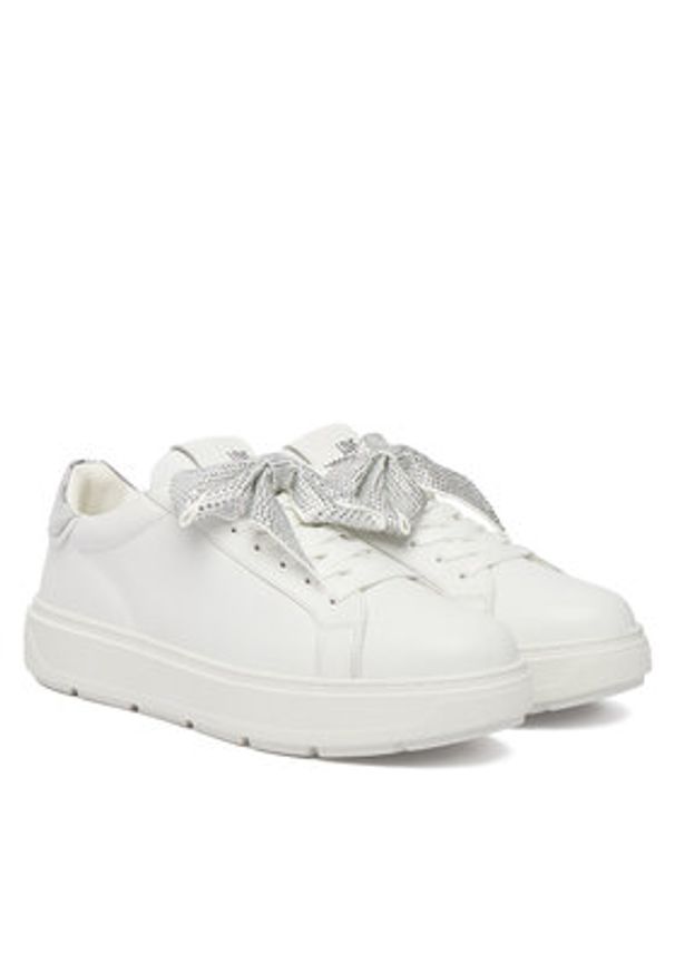 Love Moschino - LOVE MOSCHINO Sneakersy JA15204G1OIA610B Biały. Kolor: biały. Materiał: skóra