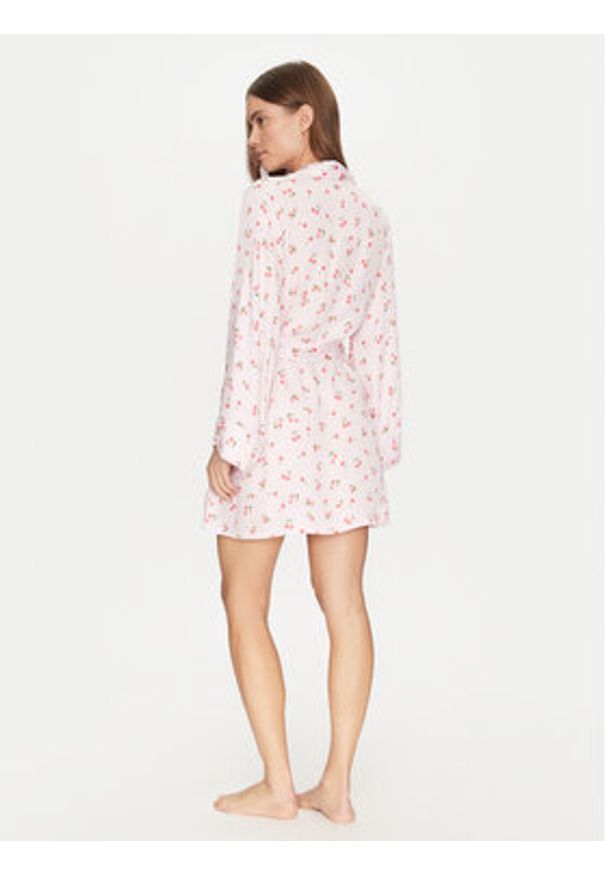 Hunkemöller Szlafrok 301649 Różowy. Kolor: różowy. Materiał: wiskoza