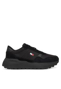 Tommy Jeans Sneakersy Modern Runner Mix EN0EN03100 Czarny. Kolor: czarny. Materiał: zamsz, skóra #1