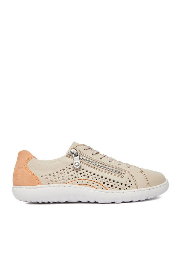 Rieker Sneakersy CEO-52824-60 Beżowy. Kolor: beżowy. Materiał: skóra