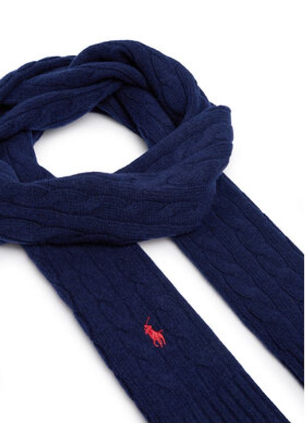 Polo Ralph Lauren Szalik 449959345002 Granatowy. Kolor: niebieski. Materiał: wełna