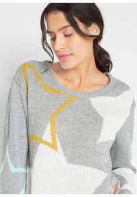 bonprix - Sweter w gwiazdy. Kolor: szary #2
