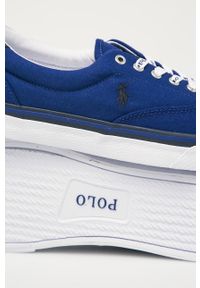 Polo Ralph Lauren - Tenisówki. Nosek buta: okrągły. Zapięcie: sznurówki. Kolor: niebieski. Materiał: syntetyk, materiał, guma. Szerokość cholewki: normalna #3