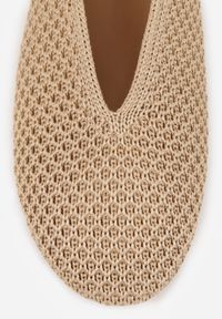 Renee - Ciemnobeżowe Balerinki VICES z Plecioną Cholewką Mahala. Okazja: na co dzień. Kolor: beżowy. Szerokość cholewki: normalna. Styl: boho, casual, elegancki #2
