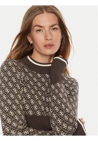 Guess Sweter Lise W3BR81 Z37K0 Brązowy Regular Fit. Kolor: brązowy. Materiał: syntetyk #3