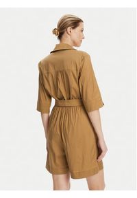 Max Mara Beachwear Kombinezon Canard 2516241019 Brązowy Regular Fit. Kolor: brązowy. Materiał: bawełna