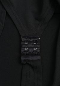 Born2be - Czarne Body z Kwadratowym Dekoltem Phicise. Okazja: na co dzień. Typ kołnierza: dekolt kwadratowy. Kolor: czarny. Materiał: jeans, wiskoza. Styl: wizytowy, casual #2