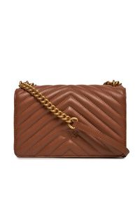 Pinko Torebka Love One Mini Dc PE 24 PLTT 100074 A0GK Brązowy. Kolor: brązowy. Materiał: skórzane