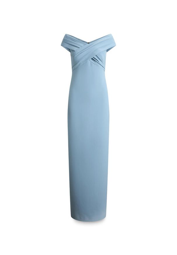 Lauren Ralph Lauren - LAUREN RALPH LAUREN Sukienka wieczorowa 253936391008 Błękitny Slim Fit. Kolor: niebieski. Materiał: syntetyk. Styl: wizytowy