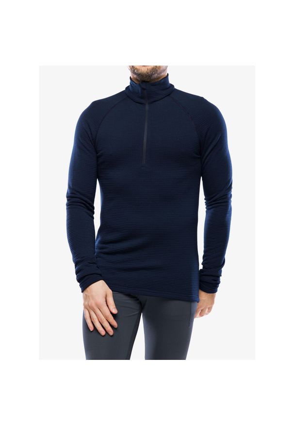 Bluza termoaktywna męska Houdini Desoli Thermal Half Zip. Kolor: niebieski. Sezon: zima. Sport: narciarstwo