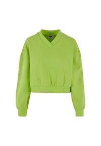 Urban Classics - Bluza Damska Z Przyciętym Dekoltem W Szpic. Kolor: żółty. Sport: turystyka piesza #1