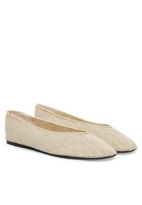 Calvin Klein Baleriny Square Ballerina Aop Mesh HW0HW02937 Écru. Kolor: kremowy. Materiał: materiał #2