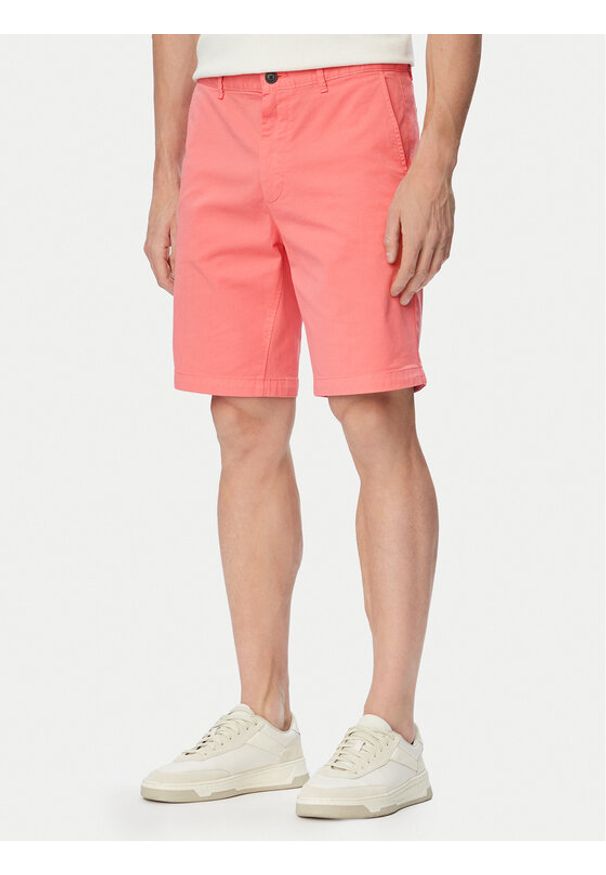 BOSS Szorty materiałowe 50536723 Czerwony jasny Slim Fit. Kolor: czerwony. Materiał: bawełna