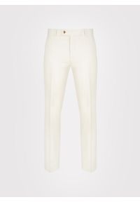 Pako Lorente - PAKO LORENTE - Beżowe spodnie ganiturowe z lnem. Kolor: beżowy. Materiał: len. Wzór: gładki. Sezon: wiosna, lato #5