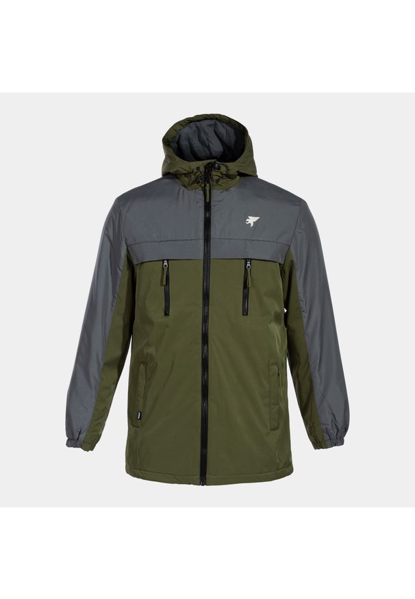 Kurtka anorak przeciwdeszczowa męska Joma Explorer z kapturem polarowa podszewka. Typ kołnierza: kaptur. Kolor: zielony. Materiał: polar. Sport: turystyka piesza