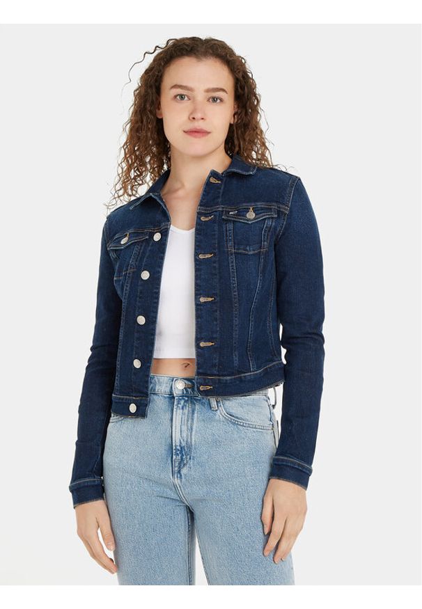 Kurtka jeansowa Tommy Jeans. Kolor: niebieski