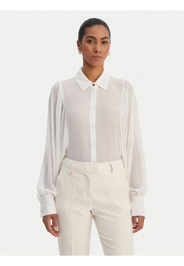 Fracomina Koszula FR26ST6026W41201 Biały Regular Fit. Kolor: biały. Materiał: syntetyk