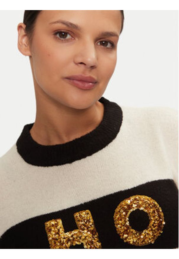 Brave Soul Sweter LKX-230TRIHO Écru Regular Fit. Materiał: syntetyk