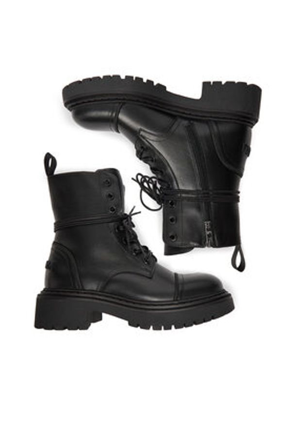 Badura Trzewiki C-70307 Czarny. Kolor: czarny. Materiał: skóra