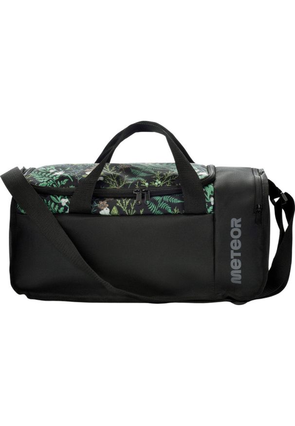 Meteor Torba sportowa treningowa podróżna fitness Meteor Nanuq 20L czarna liście 16894. Kolor: czarny. Sport: fitness