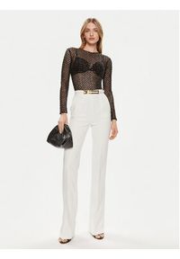 Elisabetta Franchi Spodnie materiałowe PA-034-42E2-5981 Biały Regular Fit. Kolor: biały. Materiał: syntetyk