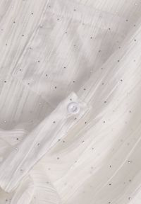 Born2be - Biała Transparentna Koszula Ozdobiona Cyrkoniami Clymadia. Okazja: na co dzień. Kolor: biały. Materiał: jeans. Wzór: aplikacja. Styl: casual, klasyczny #5