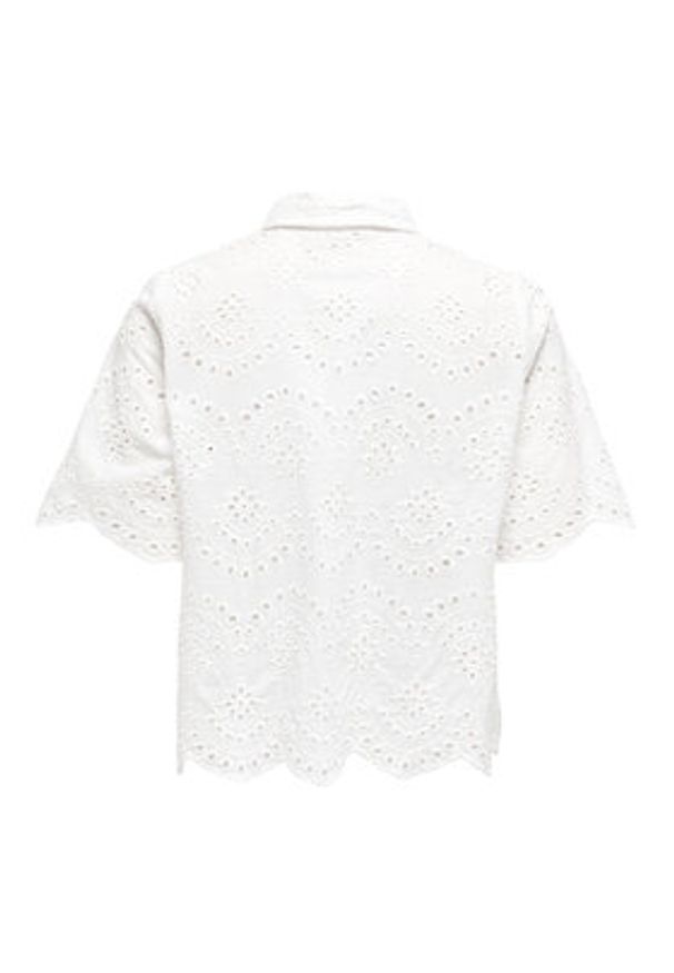 only - ONLY Koszula Valais 15351106 Kremowy Regular Fit. Kolor: kremowy. Materiał: bawełna