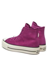 Converse Trampki Chuck Taylor All Star Lift Platform Hi A11143C Różowy. Kolor: różowy. Materiał: zamsz, skóra. Obcas: na platformie #4