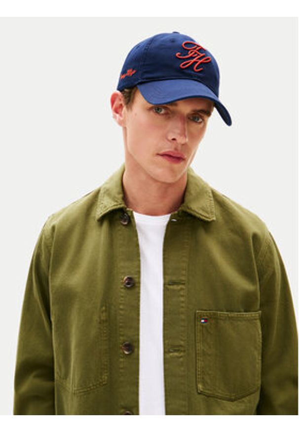 TOMMY HILFIGER - Tommy Hilfiger Czapka z daszkiem Logo Embroidery Baseball Cap AM0AM14120 Granatowy. Kolor: niebieski. Materiał: bawełna