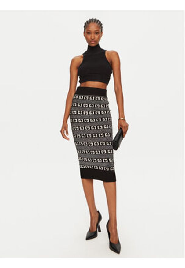 Gaudi Spódnica ołówkowa 421BD73001 Kolorowy Slim Fit. Materiał: wiskoza. Wzór: kolorowy