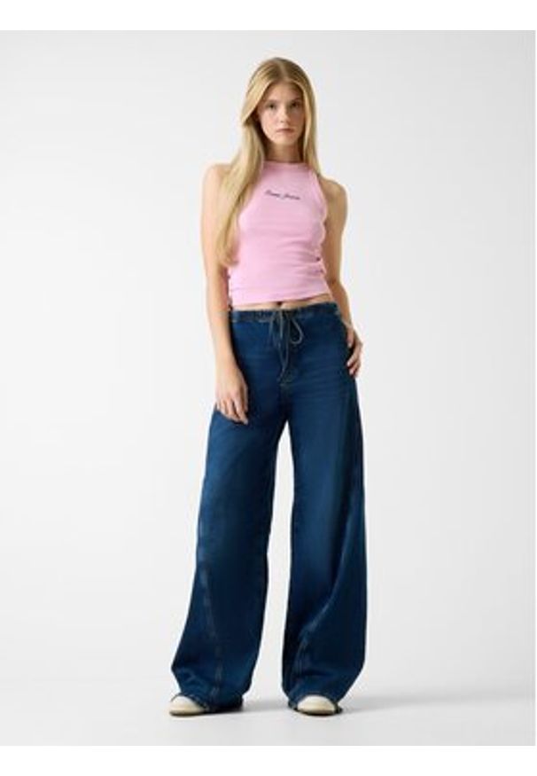 Guess Jeans Top 180345 Różowy Classic Fit. Kolor: różowy