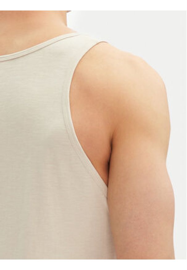 Jack & Jones Tank top Jake 12270577 Beżowy Regular Fit. Kolor: beżowy. Materiał: bawełna