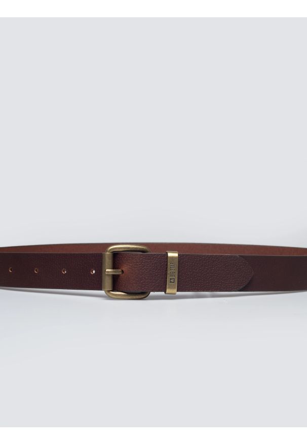 Big-Star - Pasek męski skórzany brązowy Odinis 804. Kolor: brązowy. Materiał: skóra. Wzór: gładki. Styl: casual, vintage, klasyczny, elegancki