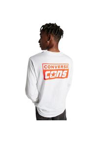 Bluza Converse Cons Long Sleeve T-Shirt, Mężczyźni. Kolor: biały. Materiał: materiał, bawełna. Długość rękawa: długi rękaw. Sport: skateboard