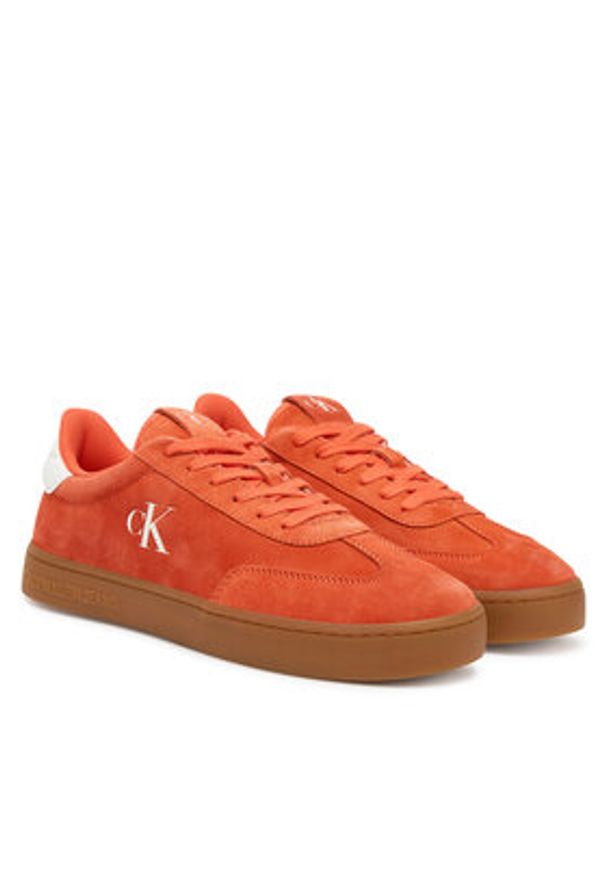 Calvin Klein Jeans Sneakersy Classic Cupsole Mg Su YM0YM01300 Beżowy. Kolor: beżowy. Materiał: skóra