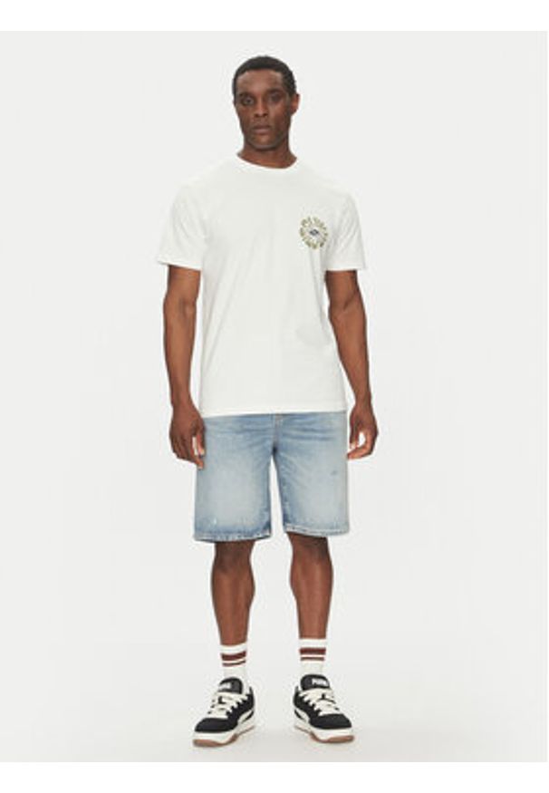 Quiksilver T-Shirt EQYZT08036 Écru Regular Fit. Materiał: bawełna