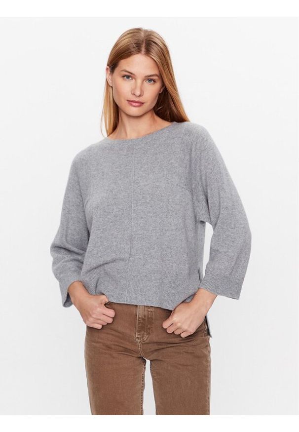 Weekend Max Mara Sweter Alce 23536601 Szary Regular Fit. Kolor: szary. Materiał: kaszmir