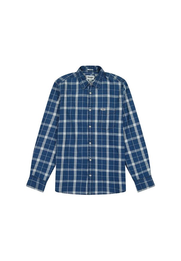Wrangler - WRANGLER MĘSKA KOSZULA 1 PKT SHIRT BLUE INDIGO 112357249 W5X2013868
