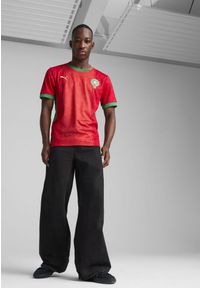 Puma - Męska koszulka domowa Maroko 2025 PUMA Red Archive Green. Kolor: czerwony, wielokolorowy, zielony. Wzór: aplikacja
