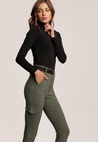 Renee - Zielone Spodnie Vilinoth. Stan: podwyższony. Kolor: zielony. Długość: długie #5
