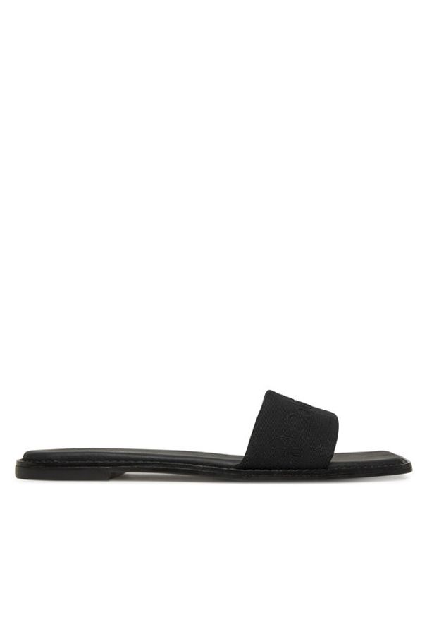 Calvin Klein Klapki Flat Slide - He HW0HW02378 Czarny. Kolor: czarny. Materiał: materiał