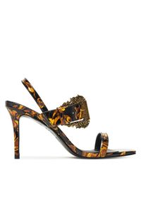 Versace Jeans Couture Sandały 79VA3S71 Czarny. Kolor: czarny. Materiał: skóra